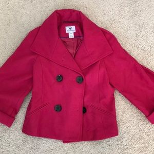 Pink short pea coat